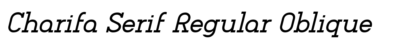 Charifa Serif Regular Oblique
